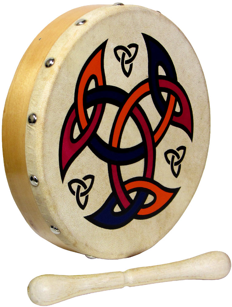 Glenluce 8inch Drum, Shield design Light colored wood rim. Single strut