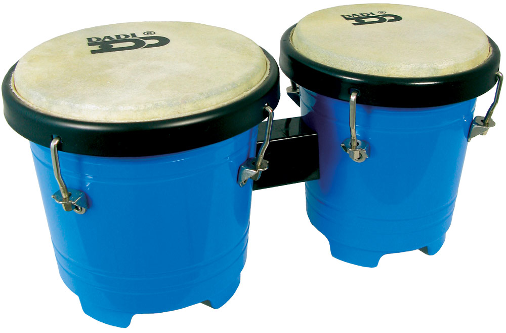 Atlas Fun Size Bongos, Blue 15cm & 13cm diameter heads, tuneable, great for kids