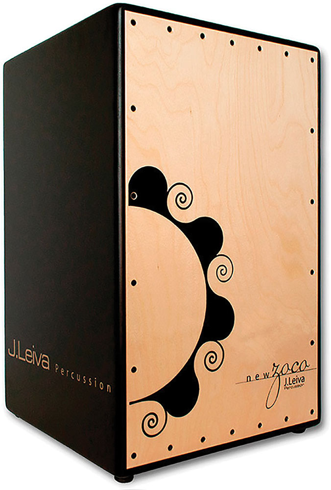 Leiva CAJ102 ZOCO Cajon 2.0, 2 DTS 100% Siberian birch wood 3mm front panel. Black body with natural front