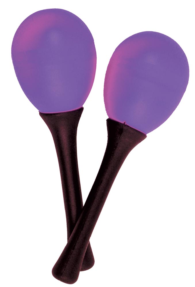 Atlas Pair of Egg Maracas, Purple Pair of 25g shaky egg style maracas with long handles