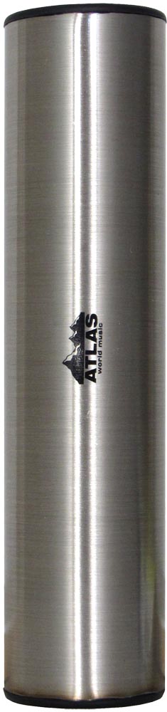 Atlas Metal Shaker, 21cm long Brushed Silver colored cylindrical hand shaker