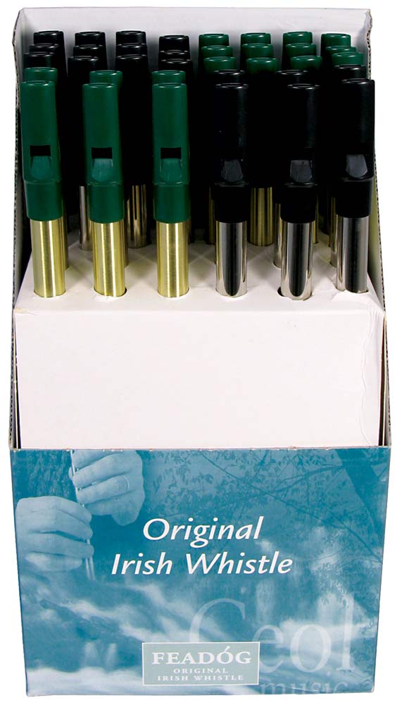 Feadog FW03 Triple Pack Brass D Whistle Contains the Brass High D whistlle, Tutor book and CD. New pack 100% recyclable