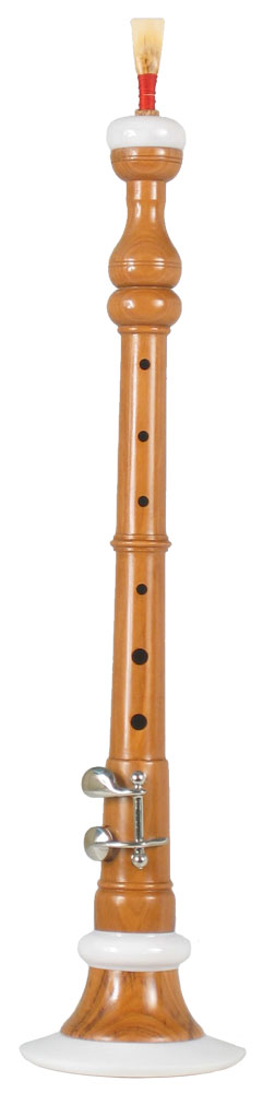 Glenluce Student Bb Bombarde, cocuswood Light colored hardwood with ivorine mounts, 1 key. Complete with reed