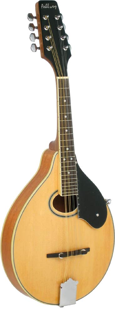 Ashbury AM-50-N A Style Mandolin, Natural Spruce top, maple body with oval soundhole. Natural finish