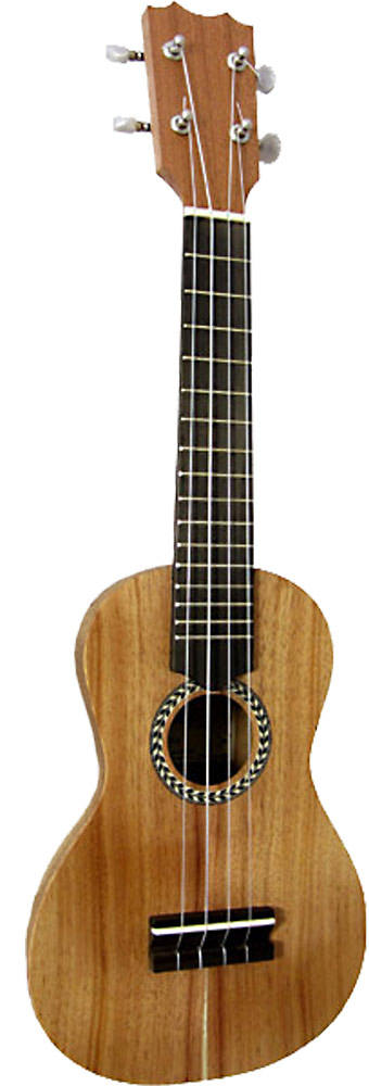 Carvalho 200C Thin Slim Concert Uke, Acacia Wood Sandwiched Solid Acacia top and body, African blackwood fingerboard, unbound