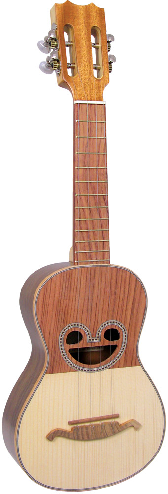 Carvalho Cavaquinho, Tuned DGBD 4 metal strings. Solid spruce/rosewood top, solid walnut body. Father of the Uke