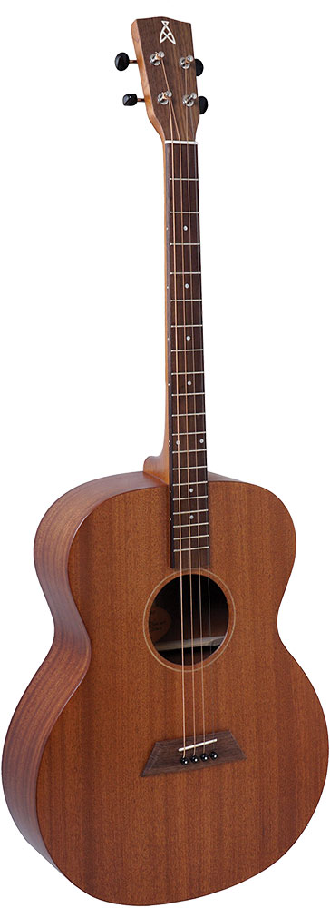 Ashbury AT-24 Tenor Guitar, Solid Sapele All African solid sapele top, back and sides. Sapele binding, satin finish