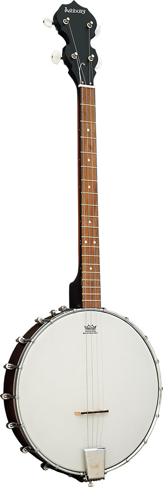 Blue Moon BJ-10T Tenor Banjo. Openback Beveled mahogany pot. Bound mahogany neck with rosewood fingerboard. 19 Frets