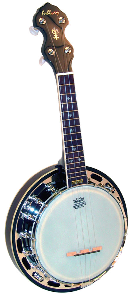 Ashbury AB-48-U Ukulele Banjo, Resonator, Mah High quality banjo, mahogany resonator & rim. brass tone ring, 16 tension hooks