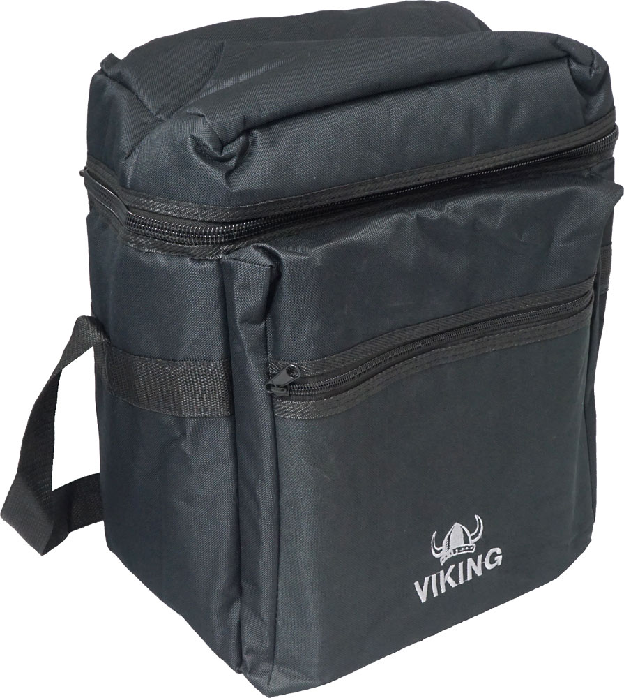 Viking VMEB-20 Melodeon Carrying Bag Tough 600D black nylon outer with 20mm padding. Plush red lining