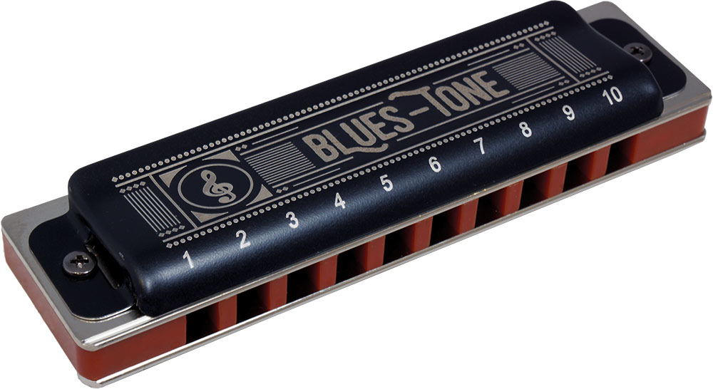 Bluestone Big Easy Blues Harmonica, A Major Brass reedplate and cover with brown ABS Comb. Phosphor Bronze Reeds