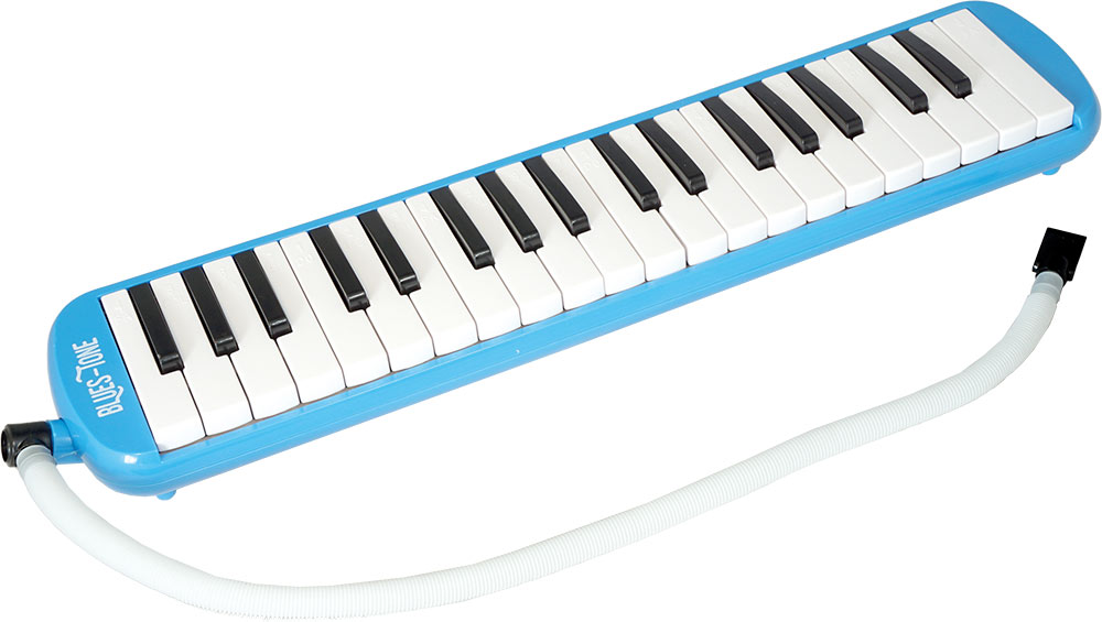Bluestone SME-37 37 Key Melodica, Blue Complete with blow pipe and mouthpiece for varied playing positions