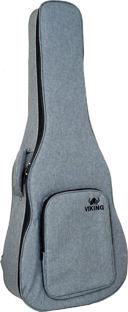 Viking VGB-30-D Premium Dreadnought Guitar Bag Grey cloth exterior. 20mm padding. Ideal for most steel strung guitars