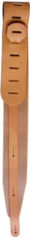 Manifatture GS-35T Genuine Leather Guitar Strap Tan color. Italian made from high quality leather