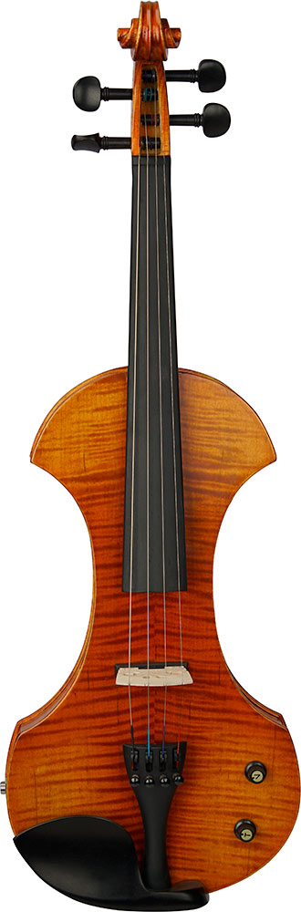 Valentino VE-040N Electric Violin Wood Body. Nat Veneered maple body with a natural violin finish. Cornerless hollow violin body