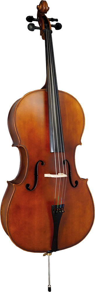 Valentino Classic Cello 4/4 Outfit Carved solid spruce top, carved solid maple body with two piece back