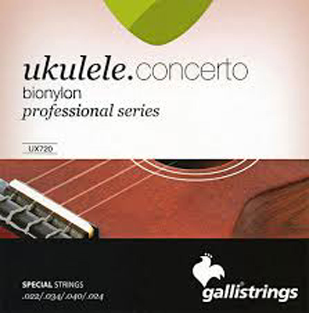 Galli UX-720 Uke Strings, Concert BioNylon String gauges: 022 .034, .040 .024