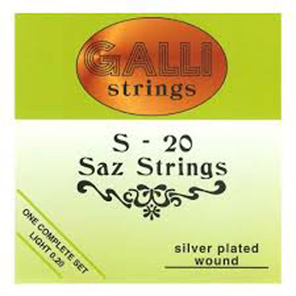 Galli S-20 Saz String Set Silverplated wound. Light. G, A, G, D