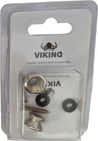 Viking GSB-10N Nickel Strap Buttons, Pair A pair of nickel strap buttons for Uke, Bouzouki, Mandolin etc