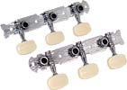 Golden Gate Guitar Machine Heads Set Strip design with plastic buttons and open tuners