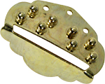 Viking VS-311B Mandolin Tailpiece, Brass Small simple design, brass coated. Same as used on Ashbury AM-130 Mandolins