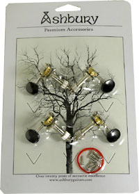 Ashbury AS-2012 Tenor Guitar Machine Heads, Set Open geared machine heads with black buttons. 14:1 ratio