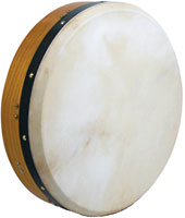 Glenluce Kilkee 16inch Tuneable Bodhran Natural stained mulberry shell with 8-point, key-tuned rim