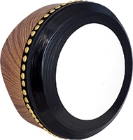 Glenluce Wave 15inch Bodhran, Rosewood Finish Tool-less tuneable bodhran with a matt rosewood color wrap finish