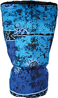 Viking VDB-10 Djembe Bag for 10inch. Blue Handmade bag with a blue colored Baliku pattern. 50cm high