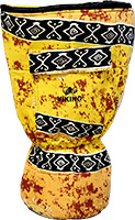 Viking VDB-12 Djembe Bag for 12inch. Yellow Handmade bag with a warm yellow/brown colored pattern. 60cm high