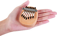 Magadi K7-A2 7 Note Kalimba in Beech Special steel tongue with copper tone bars