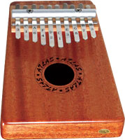 Atlas AP-A330 10 Note Kalimba Solid mahogany body with sound hole and 2 inchwah holes at the back