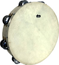 Atlas Tambourine10inch, Double Jingle Headless 10'' Tambourine with wooden rim and two rows of jingles