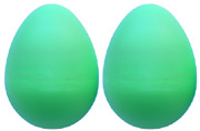 Atlas Pair of Shaky Eggs, Green Pair of plastic shaky eggs. Fun, portable percussion!