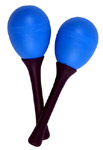 Atlas Pair of Egg Maracas, Blue Pair of shaky egg style maracas with short handles