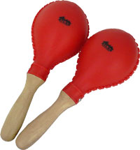 Atlas Plastic Maracas, Red With plastic heads for a loud percussive attack!