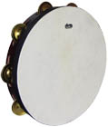 Atlas 10inch Pro Tambourine, Single 10inch natural skin head with a single row of dry jingles