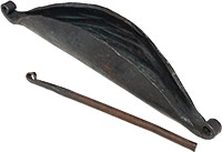 Bucara BP-APM Apitua Hand Bell, Medium West-African Apitua is a small iron hand bell in canoe shape