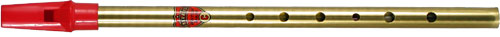 Generation Brass C Whistle Tin whistle with a red plastic mouthpiece