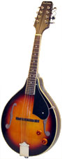 Ashbury AM-10-ESB A Style Electro Mandolin, S/B Electro, spruce top, mahogany body, F-hole, bridge P/U, tone & vol.