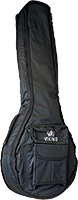 Viking VOMB-20 Deluxe Octave Mandolin Bag Tough 600D black nylon outer with 15mm padding. Plush red lining