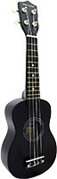 Blue Moon BU-02K Colored Soprano Uke, Black Good quality, very playable Uke. Lindenwood fingerboard and bridge. Nickel frets