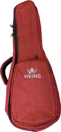 Viking VUB-30T Deluxe Uke Bag, Tenor Dark red colored 900 Denier nylon outer. 8mm padding