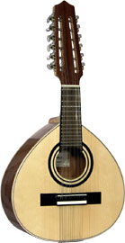 Carvalho Bandurria Solid spurce top with sapele body. 12 strings in 6 courses. Spanish folk inst