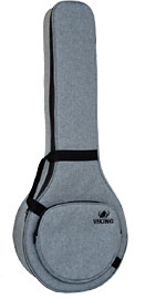 Viking VBB-30-5 Premium 5 String Banjo Bag Grey cloth exterior. 20mm padding. Ideal for most 5 string banjos