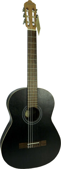 Carvalho N1 Classical Guitar, 1N Black Oak All laminate Oak wood stained with a black open pore finish