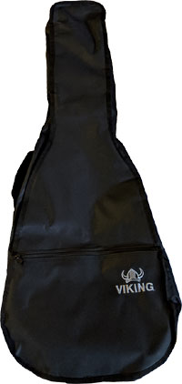 Viking VGB-10-C 1/2 Classic Guitar Bag, 1/2 Size Tough 600D black nylon outer with 3mm padding. Black lining