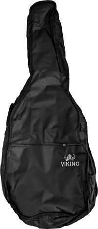 Viking VGB-10-C Classical Guitar Bag, 4/4 Size Tough 600D black nylon outer with 3mm padding. Black lining