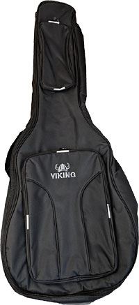 Viking VGB-20-C Deluxe Classical Guitar Bag Tough 600D black nylon outer with 10mm padding. Black lining
