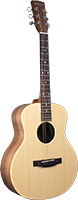 Ashbury Rathlin Mini Acoustic Guitar Solid Alaskan spruce top with walnut back and sides. Simple satin finish